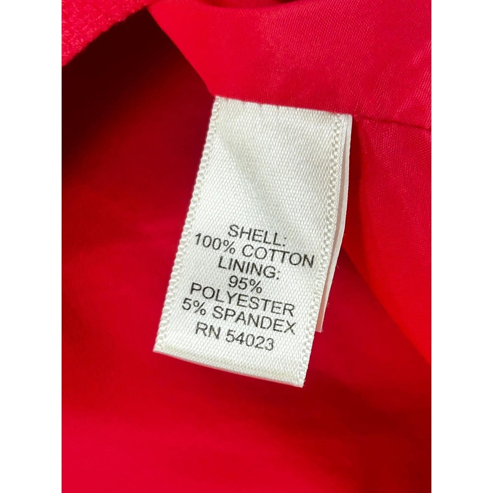 Banana Republic Pencil Skirt Women 0 Red Career Coastal CorpGore FREE SHIPPING - Picture 4 of 8